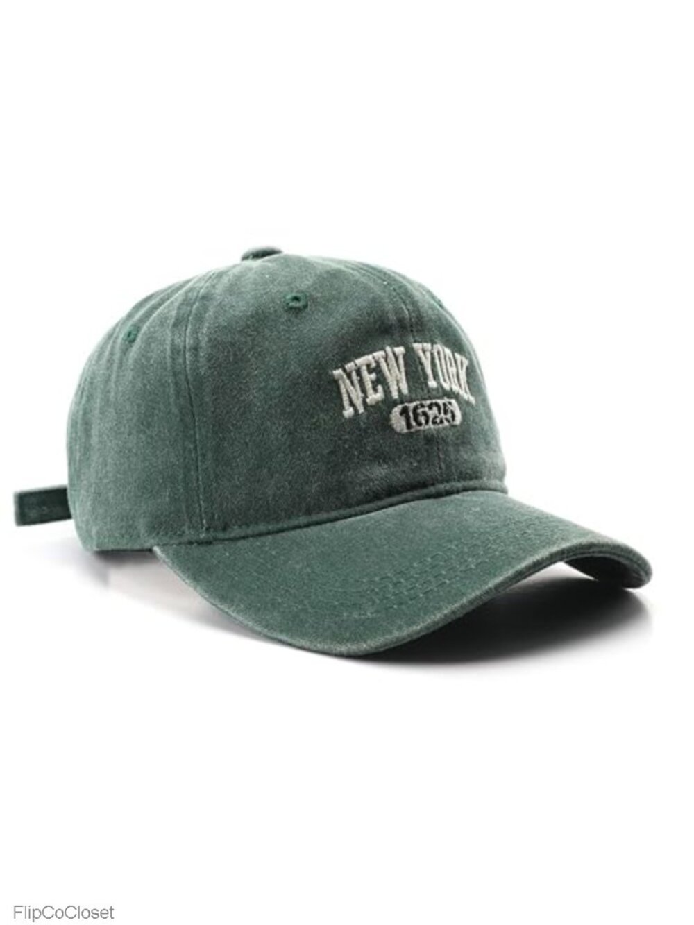 Vintage Washed Cotton Baseball Cap Adjustable 'NEW YORK' 1625 Dad Hat